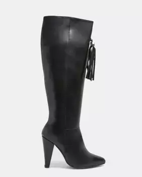 Женские кожаные ботинки Granada с кисточками и каблуком-воронкой Ins Domecq By Cupl, черный