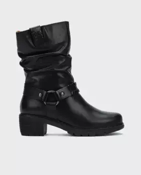 Женские кожаные ботинки на меховой подкладке Pikolinos, черный