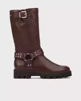 Женские кожаные ботинки на молнии и гелевой стельке Martinelli, коричневый