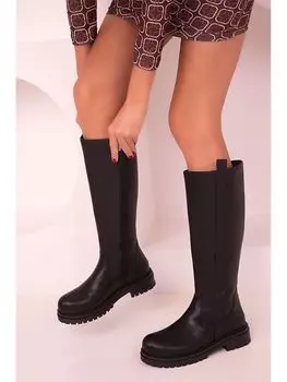 Женские кожаные ботинки на молнии Soho Exclusive