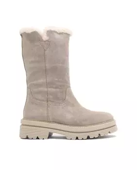 Женские кожаные ботинки на нескользящей подошве без застежки Alpe, белый