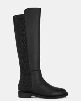 Женские кожаные ботинки на плоской подошве Alma en Pena, черный