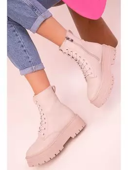 Женские кожаные ботинки на шнуровке Soho Exclusive