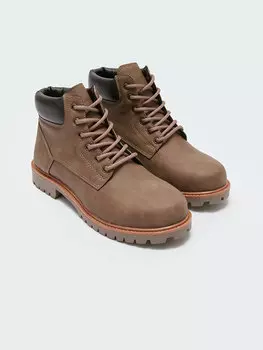 Женские кожаные ботинки на шнуровке XSIDE, норка