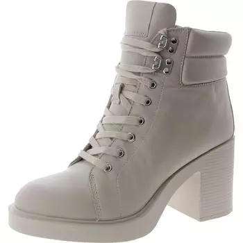 Женские кожаные ботинки Orion на шнуровке и боевые ботинки до щиколотки Steve Madden, цвет bone leather