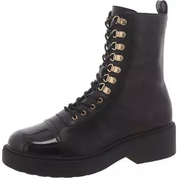 Женские кожаные ботинки Reade Combat с закрытым носком и шнуровкой Steve Madden, черный