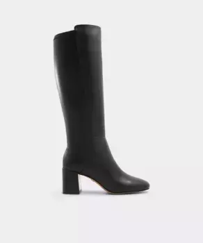 Женские кожаные ботинки с круглым носком Aldo, черный
