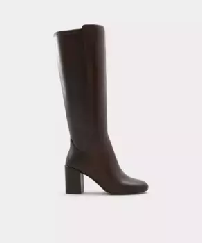 Женские кожаные ботинки с круглым носком Aldo, коричневый