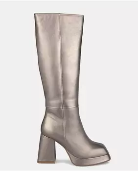 Женские кожаные ботинки с квадратным носком Alma en Pena, коричневый