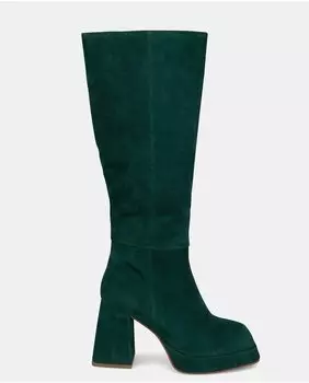 Женские кожаные ботинки с квадратным носком Alma en Pena, зеленый