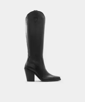 Женские кожаные ботинки с острым носком Aldo, черный