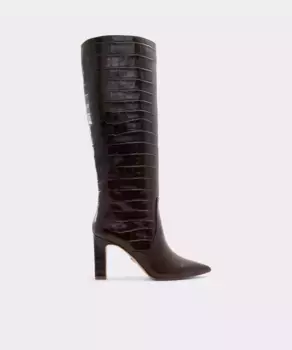 Женские кожаные ботинки с острым носком Aldo, коричневый
