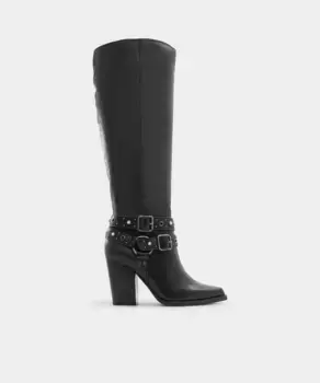 Женские кожаные ботинки с острым носком Aldo, черный