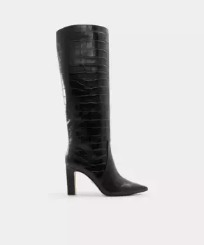 Женские кожаные ботинки с острым носком Aldo, черный