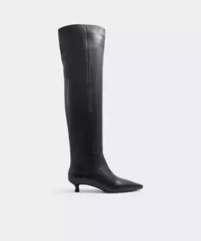 Женские кожаные ботинки с острым носком Aldo, черный