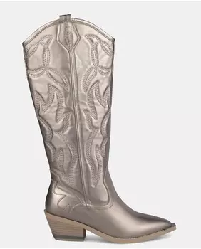 Женские кожаные ботинки с острым носком Alma en Pena, коричневый