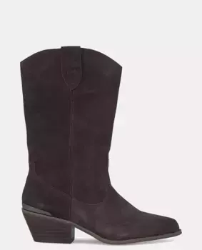 Женские кожаные ботинки с острым носком Alma en Pena, темно-коричневый