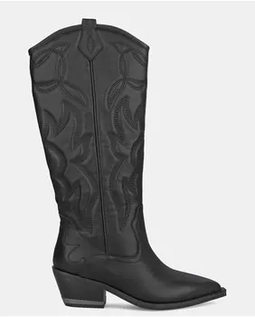 Женские кожаные ботинки с острым носком Alma en Pena, черный