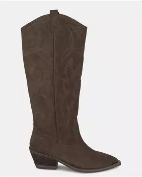 Женские кожаные ботинки с острым носком Alma en Pena, коричневый