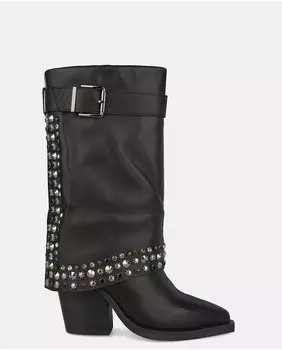 Женские кожаные ботинки с шипами Alma en Pena, черный