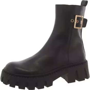 Женские кожаные ботинки Sameera с рифленой подошвой Steve Madden, черный