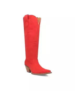 Женские кожаные ботинки Thunder Road Dingo, красный