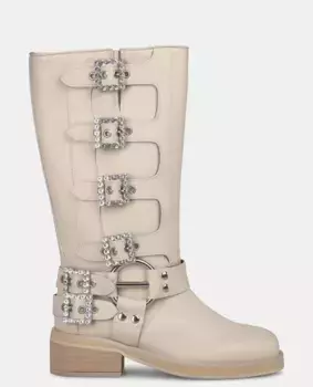 Женские кожаные ботинки в байкерском стиле Alma en Pena, белый