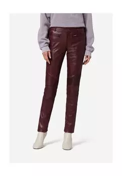 Женские кожаные брюки Donna, кожаные джинсы с заниженной талией с байкерскими элементами RICANO, цвет Brombeer