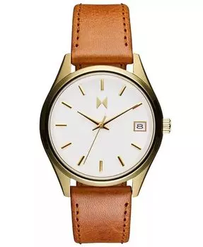 Женские кожаные часы Rise Boyfriend светло-коричневого цвета, 36 мм MVMT, белый