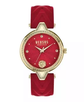 Женские кожаные часы V Versus Crystal Red, 34 мм Versus Versace, красный