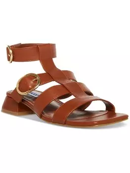 Женские кожаные гладиаторы Aylin с квадратным носком Steve Madden, цвет Cognac Leather