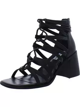 Женские кожаные гладиаторы Cherri 30 с ремешками Steve Madden, цвет Black Leather