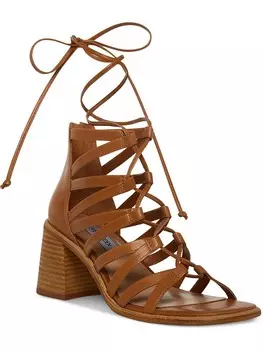 Женские кожаные гладиаторы Cherri 30 с ремешками Steve Madden, цвет Tan Leather