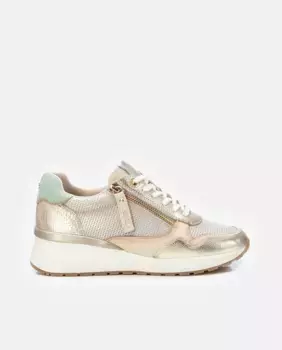 Женские кожаные кеды на молнии Carmela, золотой