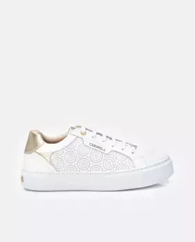 Женские кожаные кеды на шнуровке Carmela, белый