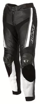 Женские кожаные комбинированные брюки Mille Bse, черный/белый