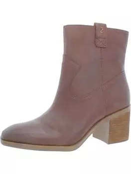 Женские кожаные ковбойские сапоги Livie с квадратным носком, в стиле вестерн Zodiac, цвет cognac leather