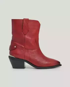 Женские кожаные ковбойские сапоги Pepe Jeans, красный