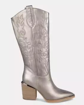 Женские кожаные ковбойские сапоги с острым носком Alma en Pena, коричневый