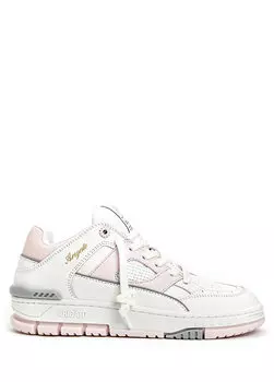 Женские кожаные кроссовки area розово-белого цвета с логотипом Axel Arigato