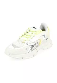 Женские кожаные кроссовки L003 Neo с логотипом LACOSTE, цвет Off Wht Grn