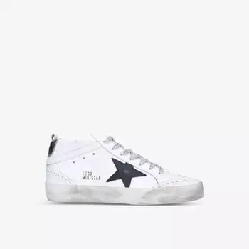 Женские кожаные кроссовки Mid Star 10238 Golden Goose, белый