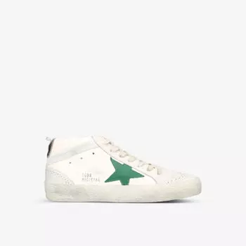 Женские кожаные кроссовки Mid Star 15426 средней высоты Golden Goose, белый