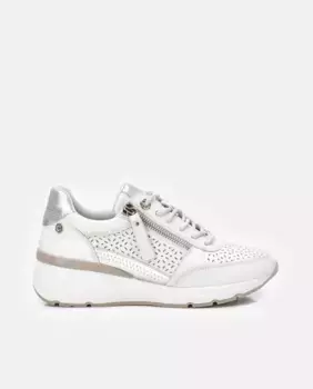 Женские кожаные кроссовки на молнии Carmela, белый