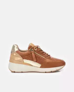 Женские кожаные кроссовки на молнии Carmela, коричневый