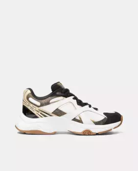 Женские кожаные кроссовки на объемной подошве Michael Michael Kors, цвет Marrn Chocolate