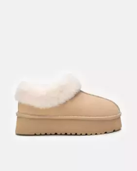 Женские кожаные кроссовки на платформе Carmela, бежевый