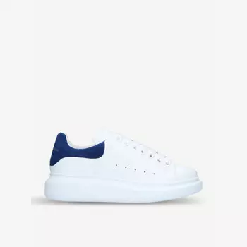 Женские кожаные кроссовки на платформе для показа Alexander Mcqueen, синий