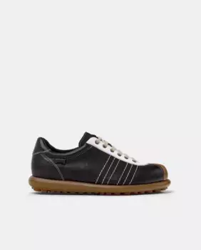 Женские кожаные кроссовки Pelotas Ariel со шнурками Camper, чёрный
