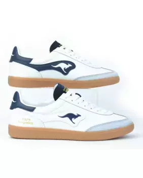 Женские кожаные кроссовки с логотипом сбоку Kangaroos, белый